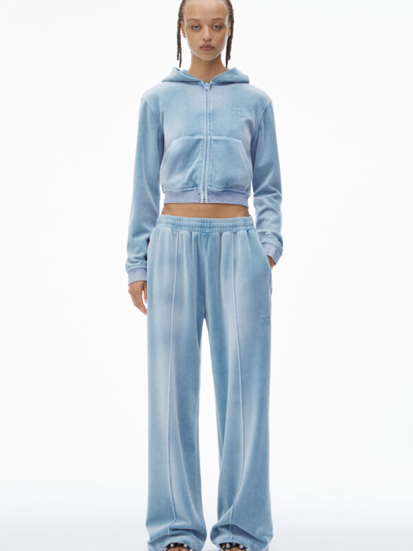TRACK PANTS IN CRUSHED VELOUR