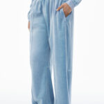 TRACK PANTS IN CRUSHED VELOUR