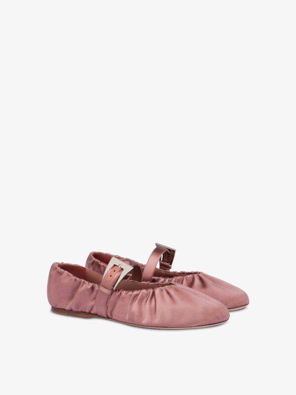 SVEVA PLISSE BUCKLE BALLET FLAT