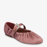 SVEVA PLISSE BUCKLE BALLET FLAT