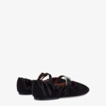 SVEVA PLISSE BUCKLE BALLET FLAT