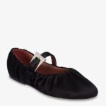 SVEVA PLISSE BUCKLE BALLET FLAT