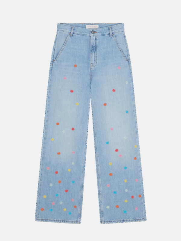 EMBROIDERED STRAIGHT JEANS