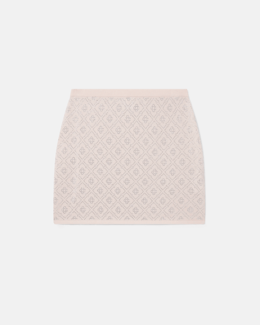 CRYSTAL MONOGRAM MINI SKIRT