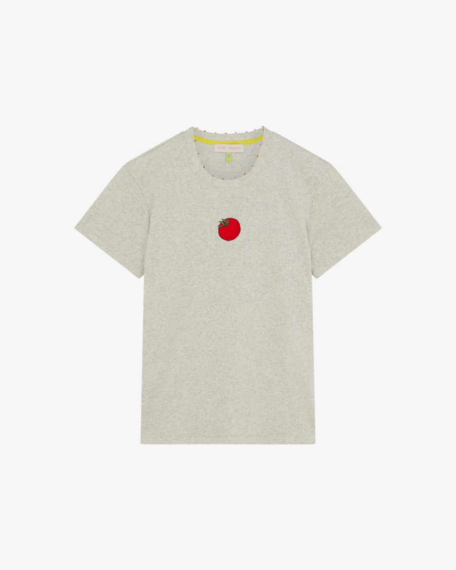 EMBROIDERED TOMATO TEE
