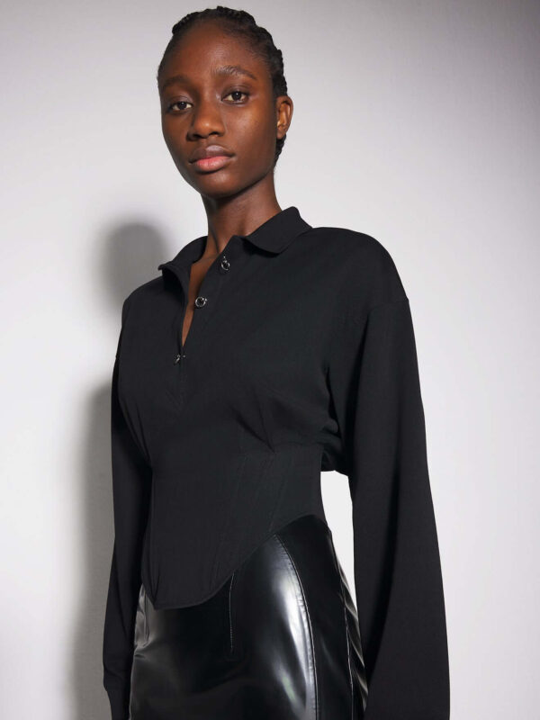 CORSET LONG SLEEVE POLO