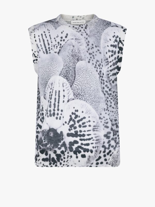 KNITTED PRINTED TOP