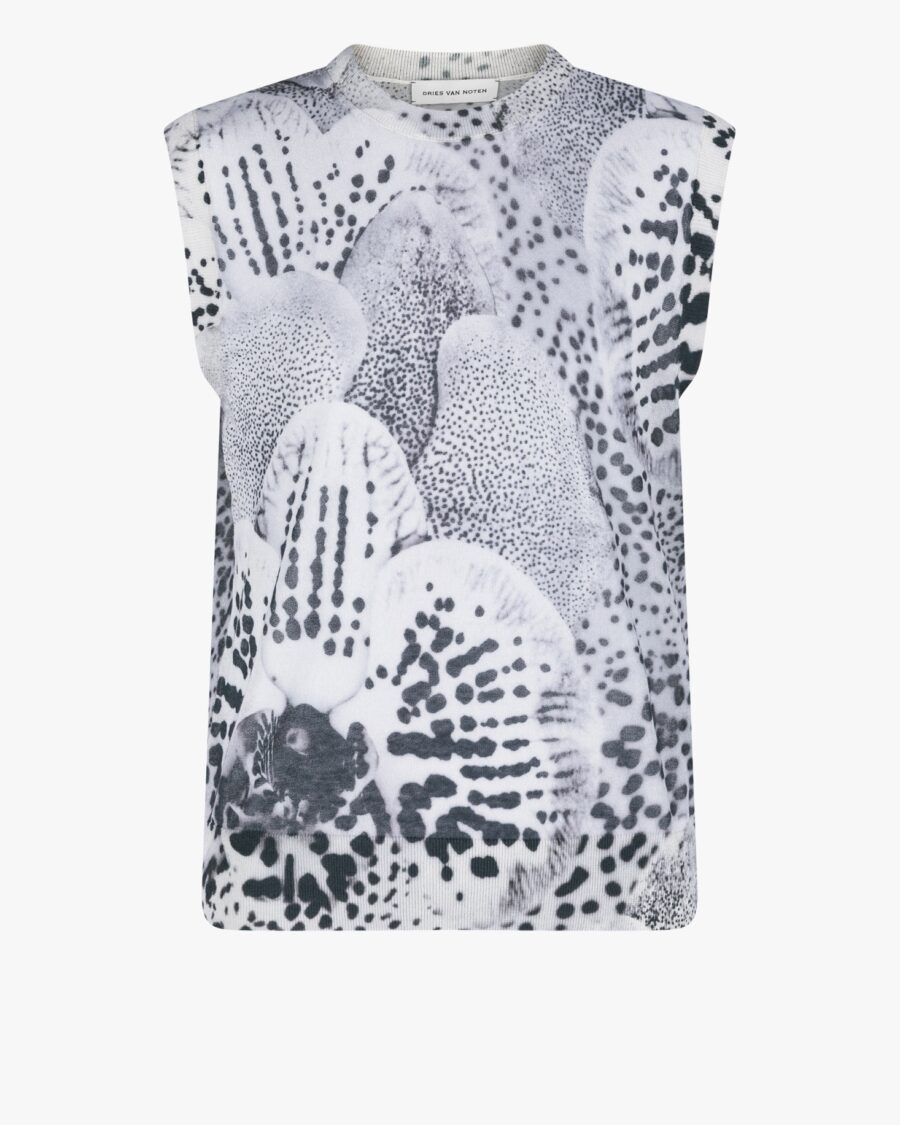 KNITTED PRINTED TOP