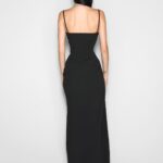 ILLUSION CUT OUT DRAPED MAXI DRESS