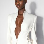 SCULPTURAL LACED BLAZER