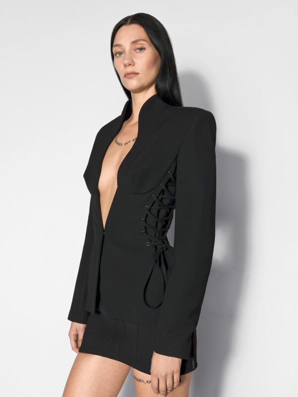 SCULPTURAL LACED BLAZER