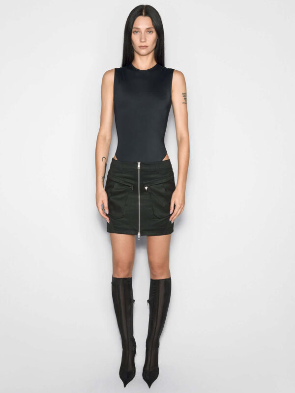 SLEEVELESS BODYSUIT WITH LOGO