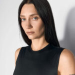 SLEEVELESS BODYSUIT WITH LOGO