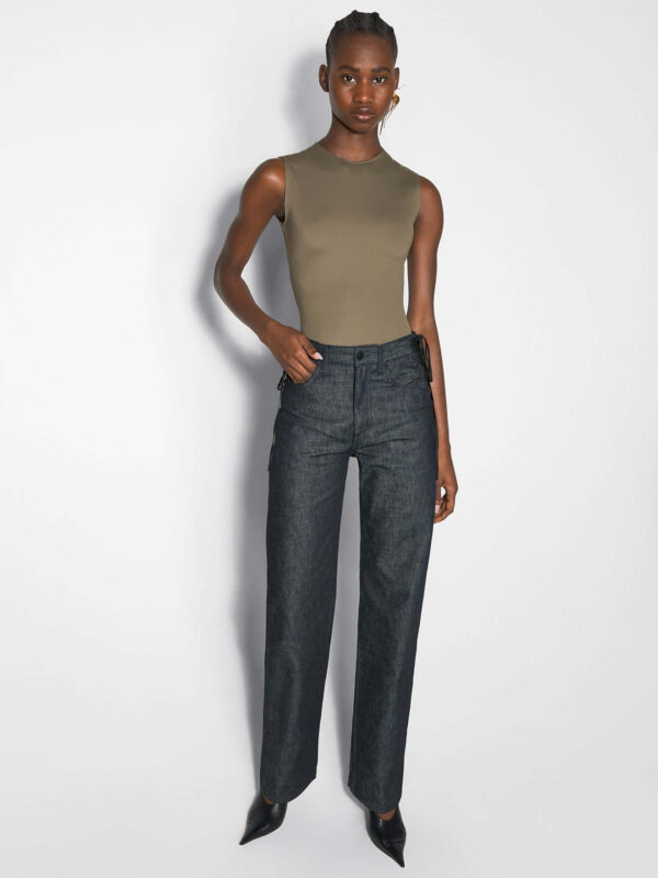 SLEEVELESS BODYSUIT WITH LOGO
