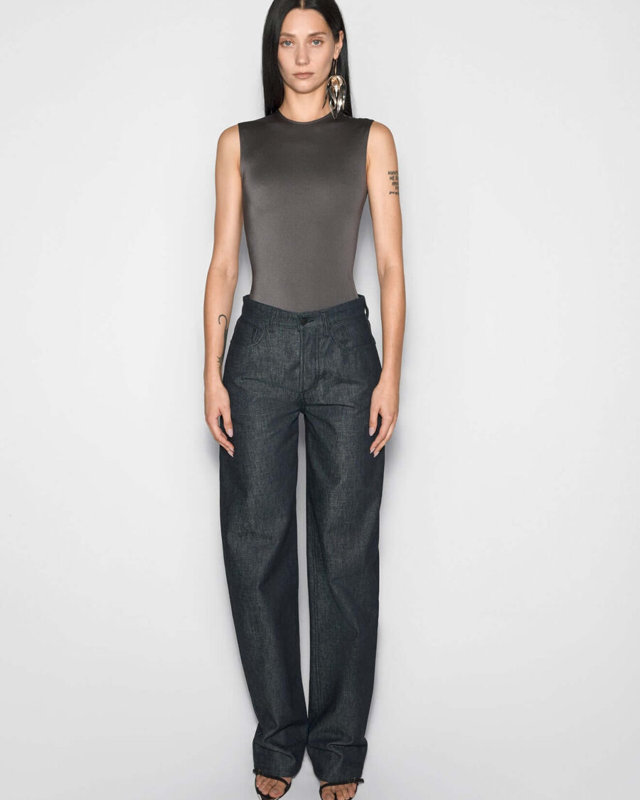 SLEEVELESS BODYSUIT WITH LOGO