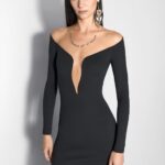 ILLUSION NECKLINE MIDI DRESS