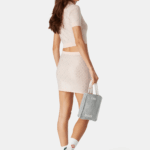 CRYSTAL MONOGRAM MINI SKIRT