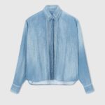 DENIM LACE DETAILED SHIRT