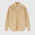 POPLIN SHIRT WITH FLORAL APPLIQUÉ