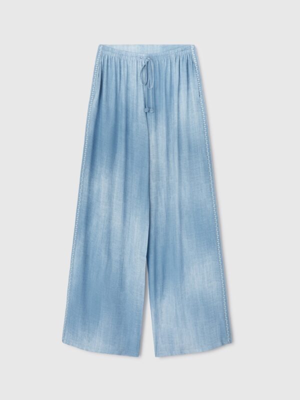 PALAZZO PANTS IN DETAILED DENIM