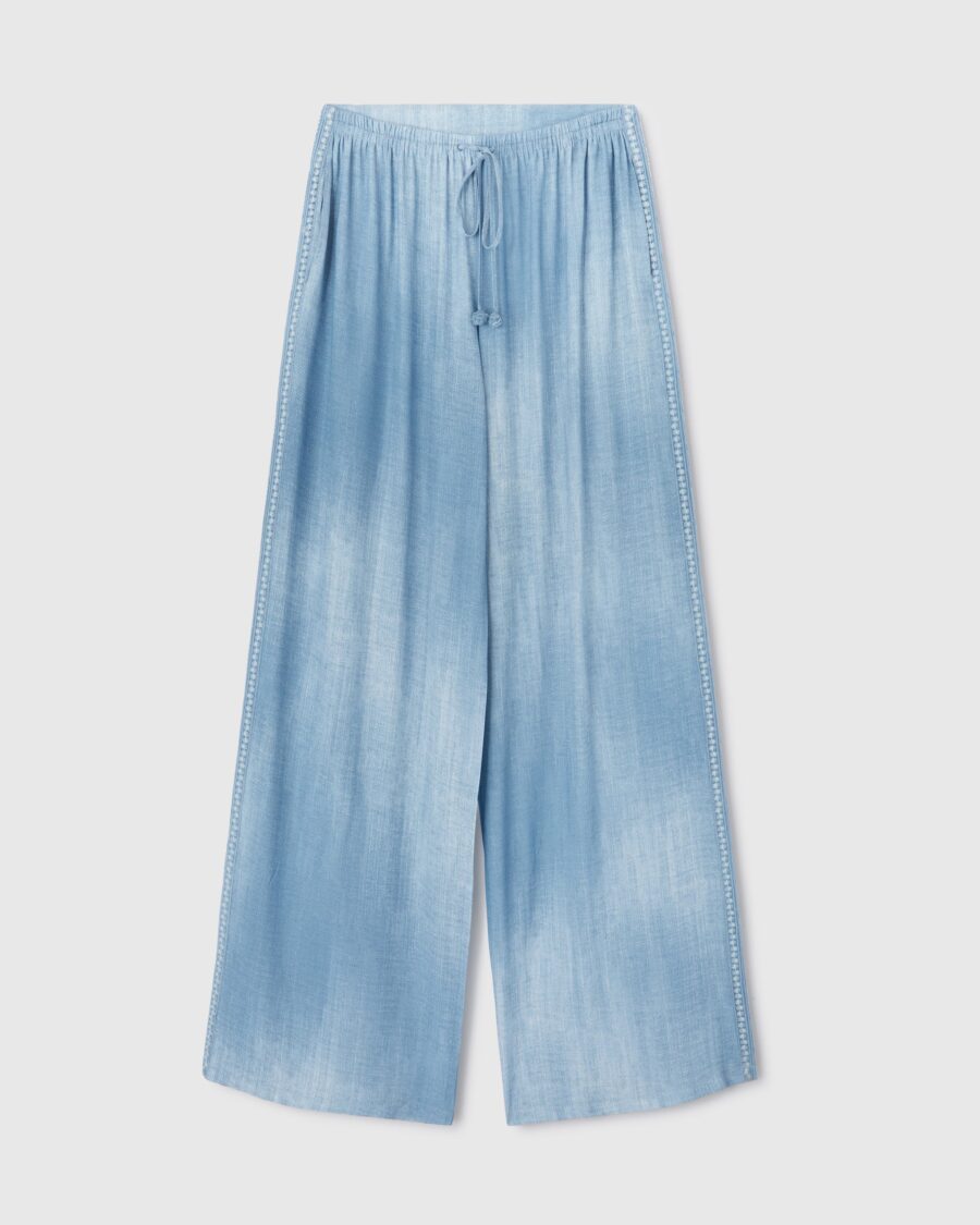PALAZZO PANTS IN DETAILED DENIM