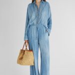 PALAZZO PANTS IN DETAILED DENIM
