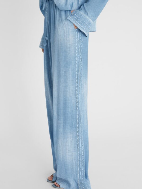 PALAZZO PANTS IN DETAILED DENIM