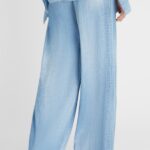 PALAZZO PANTS IN DETAILED DENIM