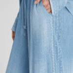 PALAZZO PANTS IN DETAILED DENIM