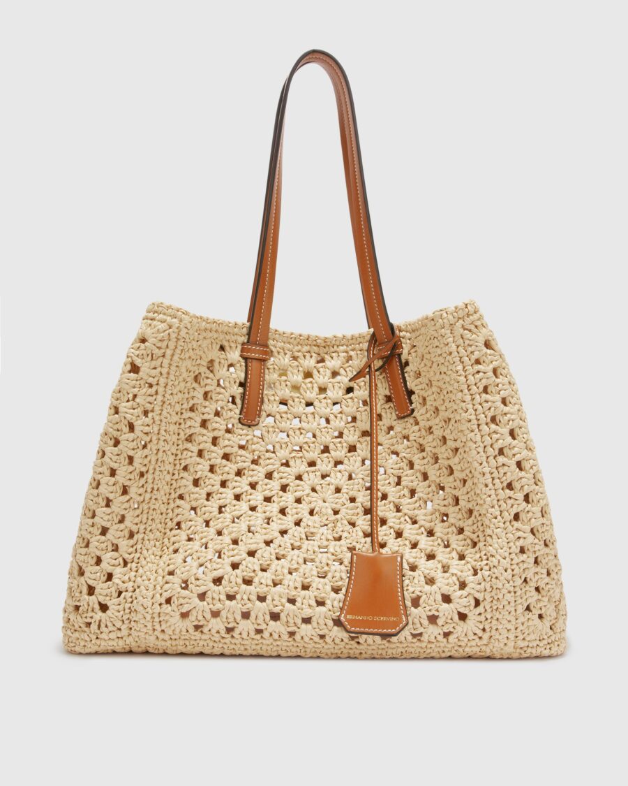 RAFFIA BEACH BAG TOTE