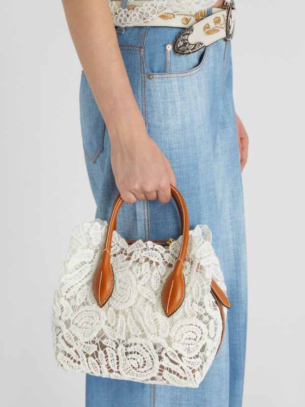 MINI BEACH BAG IN RAFFIA