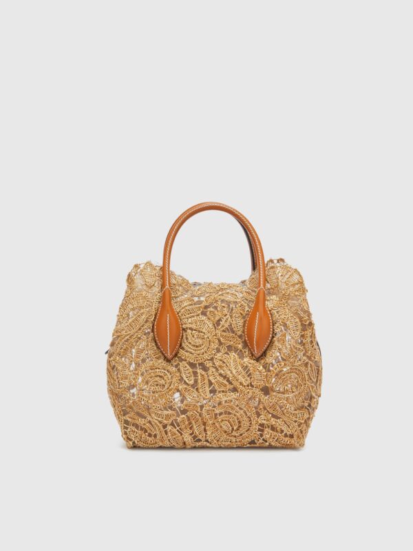 MINI BEACH BAG IN RAFFIA