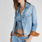 DENIM JACKET WITH SUEDE DETAILS
