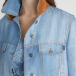 DENIM JACKET WITH SUEDE DETAILS