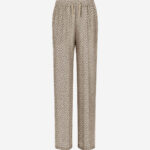 TROUSERS IN ICONIC PRINT SILK