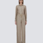 TROUSERS IN ICONIC PRINT SILK