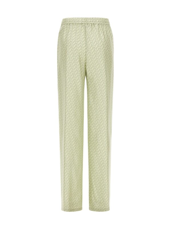 TROUSERS IN ICONIC PRINT SILK
