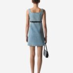 BELTED DENIM DRESS