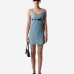 BELTED DENIM DRESS