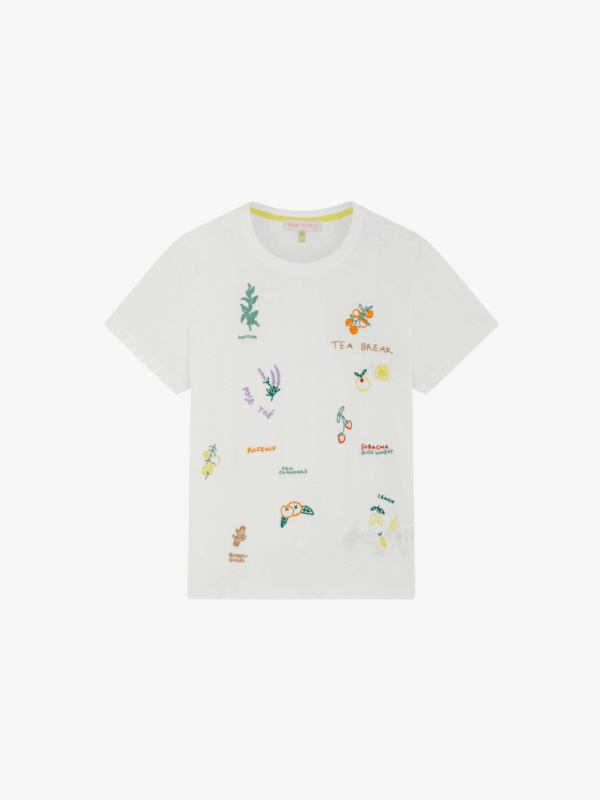 TEA EMBROIDERED TEE