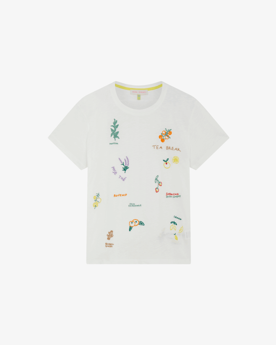 TEA EMBROIDERED TEE