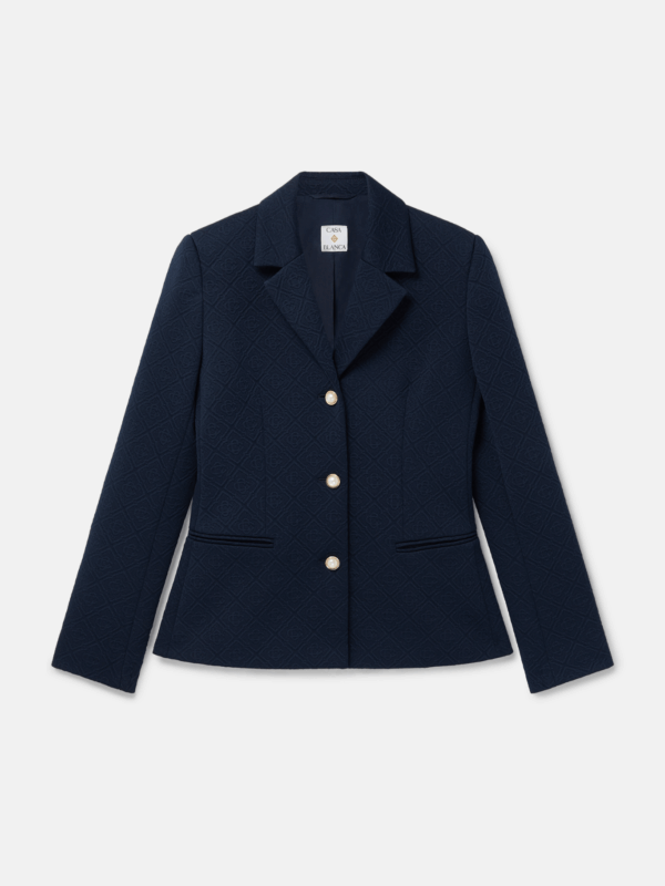 SINGLE BREASTED BLAZER WITH JACQUARD