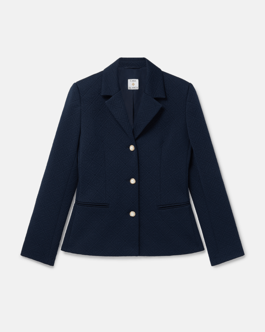 SINGLE BREASTED BLAZER WITH JACQUARD