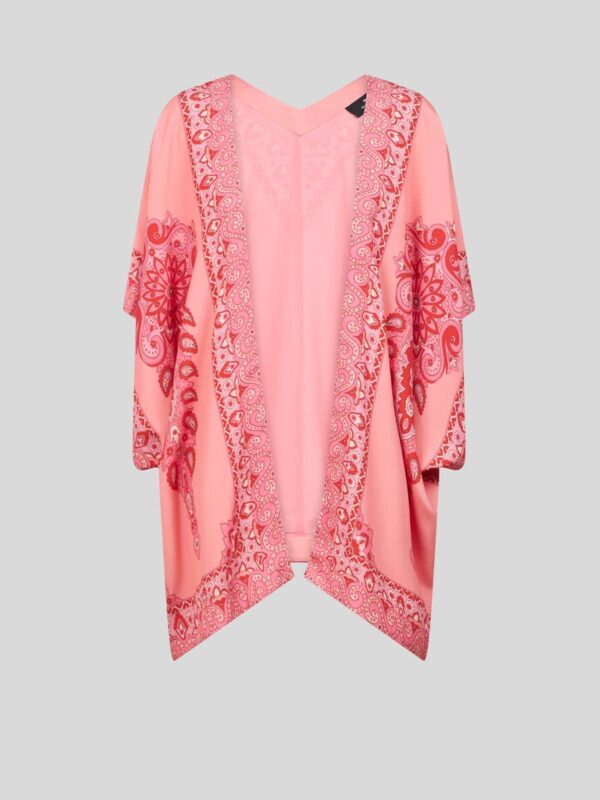 KESA ROBE WITH TONAL PLACED PRINTS