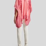 KESA ROBE WITH TONAL PLACED PRINTS