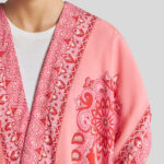 KESA ROBE WITH TONAL PLACED PRINTS