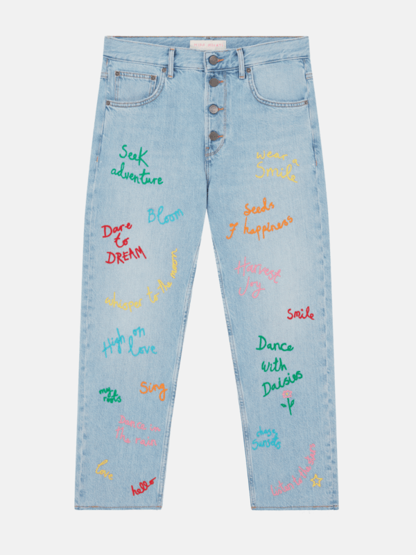 EMBROIDERED DENIM