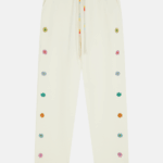 EMBROIDERED FLOWER JOGGERS