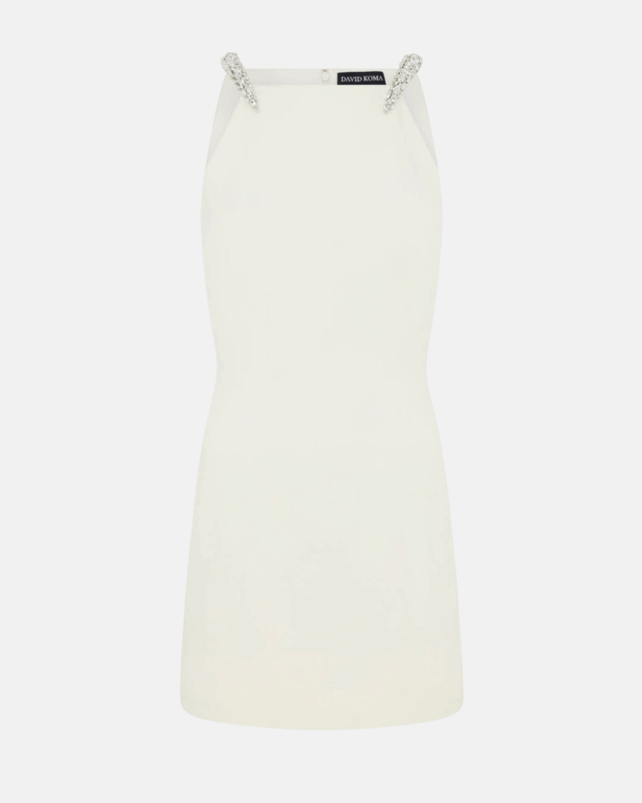 CRYSTAL CLAW DETAIL DRESS