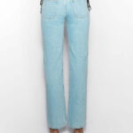 SIDE LACED STRAIGHT JEANS
